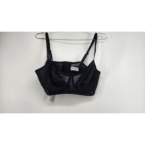 Adore Me Womens 38D Jet Black Unlined Demi Bra NWT